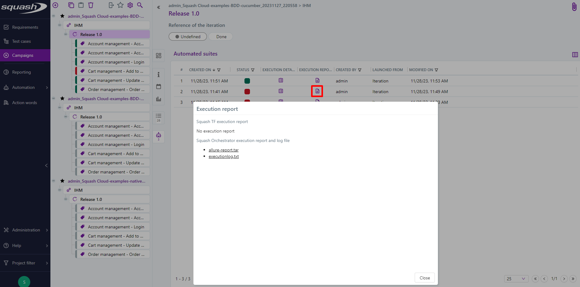 Automated Suite Reports